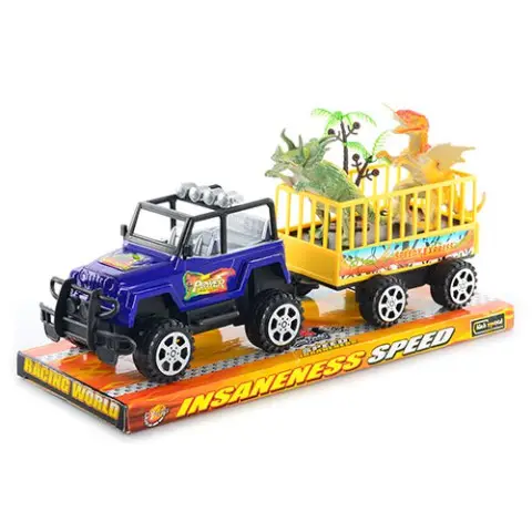 Трейлер інерційний, клітка з динозаврами 2 шт.