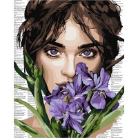 Картина за номерами Барвиста поезія Фіолетові іриси Ideyka 40×50 см КНО8593