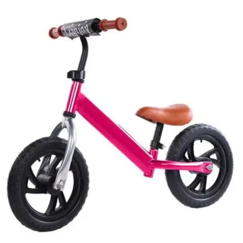 Беговел сталевий BB1254 колеса EVA 12", рожевий