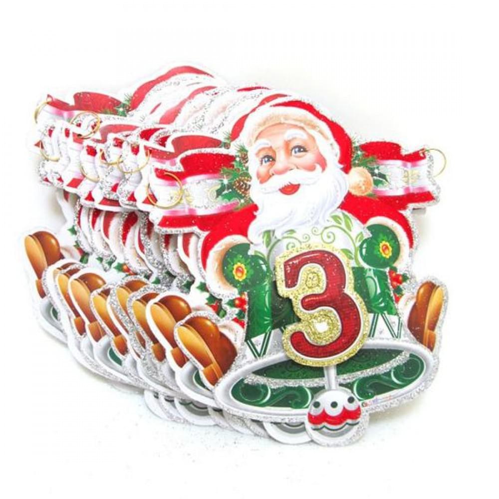 Растяжка "З Новим роком" Дед Мороз 19*17см,190см укр.надпись 1шт/этик