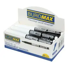 Маркер водостойкий, 1-2 мм, белый, 20 шт. в упаковке