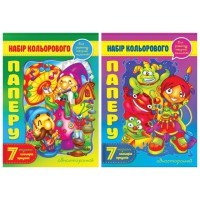 Набір паперу А4, кольоровий офсет крейдований односторонній, 7 аркушів (українською), 5 шт. в упаковці