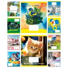 Тетради ученические 12 листов клетка ТЕ41104, 25 шт. в упаковке