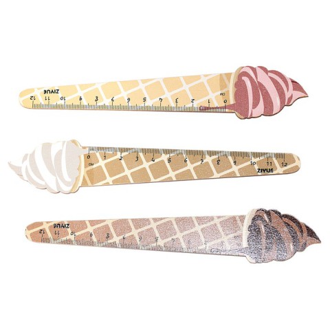 Лінійка дерев’яна фігурна Морозиво, 12 см