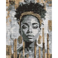 Алмазна мозаїка на підрамнику Екзотичний монохром Ideyka 40×50 см AMO8274