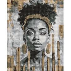 Алмазна мозаїка на підрамнику "Екзотичний монохром" Ideyka 40х50см AMO8274