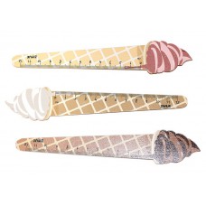 Лінійка дерев'яна фігурна 12см морозиво