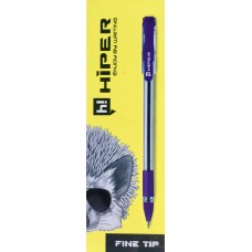 Ручка масляна hiper fine tip ho-111 0,7мм (фіолетова) 10шт.(в упаковці)