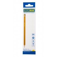 Олівець графітовий professional 2h, жовтий, без резинки, коробка 12шт. У коробці