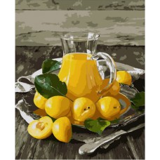 Картина за номерами  лимонад strateg розміром 40х50 см (hh043)