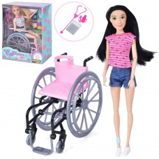 Лялька 30см, шарнірна, інвалідний візок, 2 види,(у коробці) 20, 5-20-10, 5см