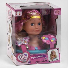 Лялька -голова, манекен для зачісок та макіяжу, світлові ефекти, з аксесуарами, в коробці.