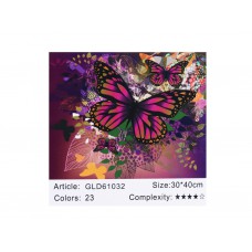 Алмазна мозаїка за номерами 30*40 "метелик" 61032_bgld
