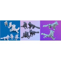 3D Іграшка Вовк, 19 см, рухливий