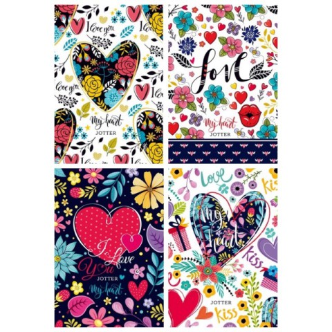 Блокнот, 80 г, 145x197 мм, 80 аркушів, мікроембоссінг, Sh18346-18349 (В асортименті)