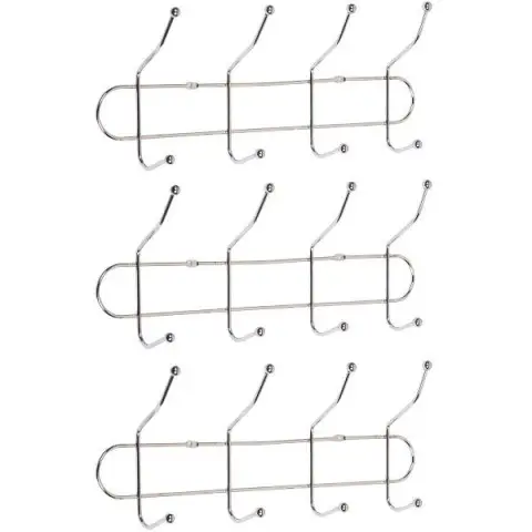 Вішалка настінна на 4 подвійні гачки, 31,5×8×13 см