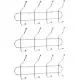 Вішалка настінна на 4 подвійні гачки, 31,5×8×13 см