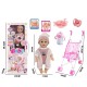 Іграшковий набір лялька 34 см візочок аксесуари лялька повторює слова сміється 151D