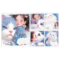 Зошити учнівські 18 аркушів клітинка Yes Sweet Friendship, 25 шт. в упаковці