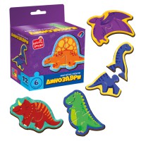 Гра розвиваюча, пазли магнітні Динозаври