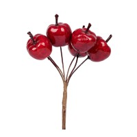 Яблука декоративні Yes! Fun червоні, 22 мм, 6 шт в пучку