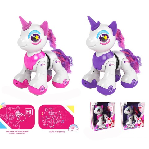 Єдиноріг інтерактивний, 25 см, музика, сенсор, 8008