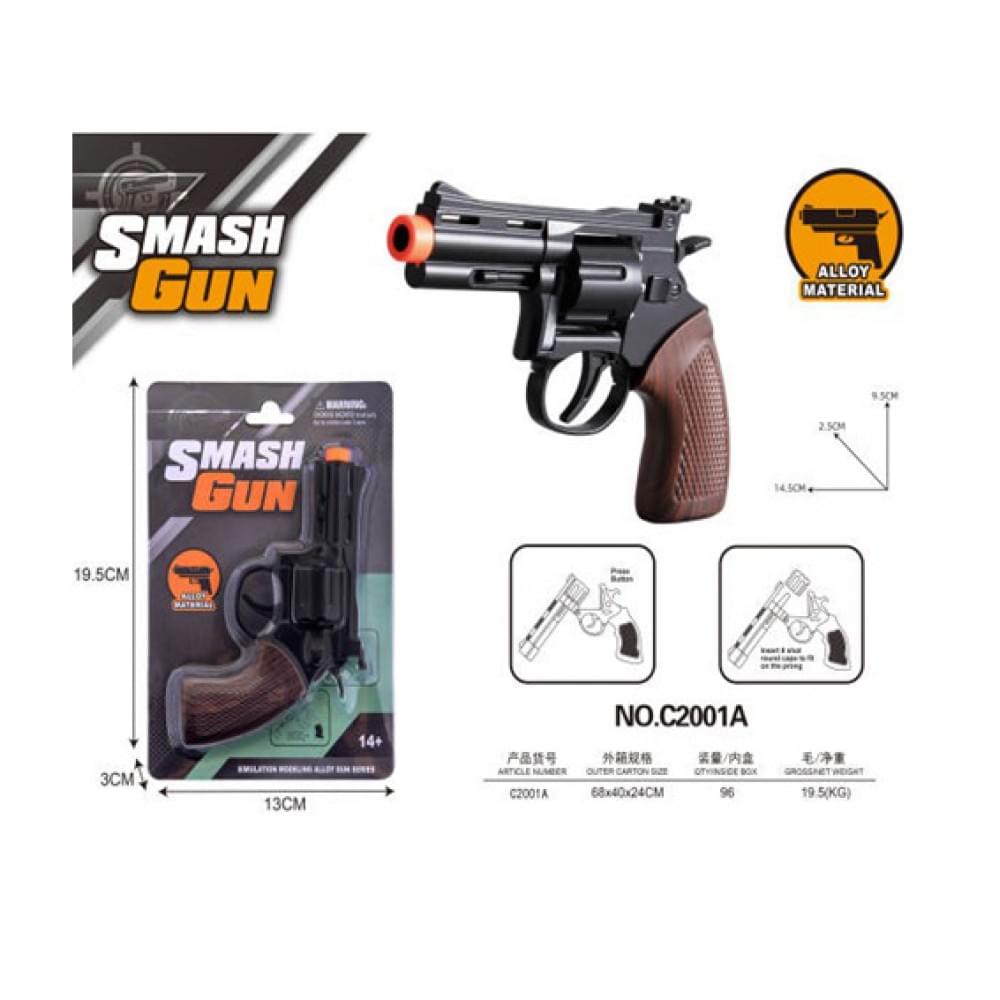 Пістолет мет. під пістони, на планшетці 19,5*13*3 см /96/