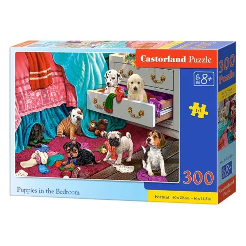 Пазли Castorland Цуценята в спальні, 300 елементів, B-030392