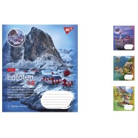 Зошити учнівські 60 аркушів лінія. YES Northern travel, зошит дя записів 10 шт. в упаковці