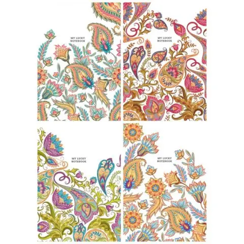 Блокнот, 60 г, 143x210 мм, 80 листов, клетка, 19475-19478