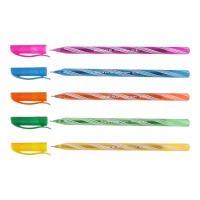 Ручка масляна, 0.5 мм, синя, асорті корпус, KIDS Line, 50 шт.