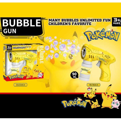 Пістолет з мильними бульбашками, автоматичний, з мильним розчином 90 мл, на батарейках