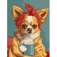 Набір для розпису по номерах Чудова кава, 30x40 см, КНО6626