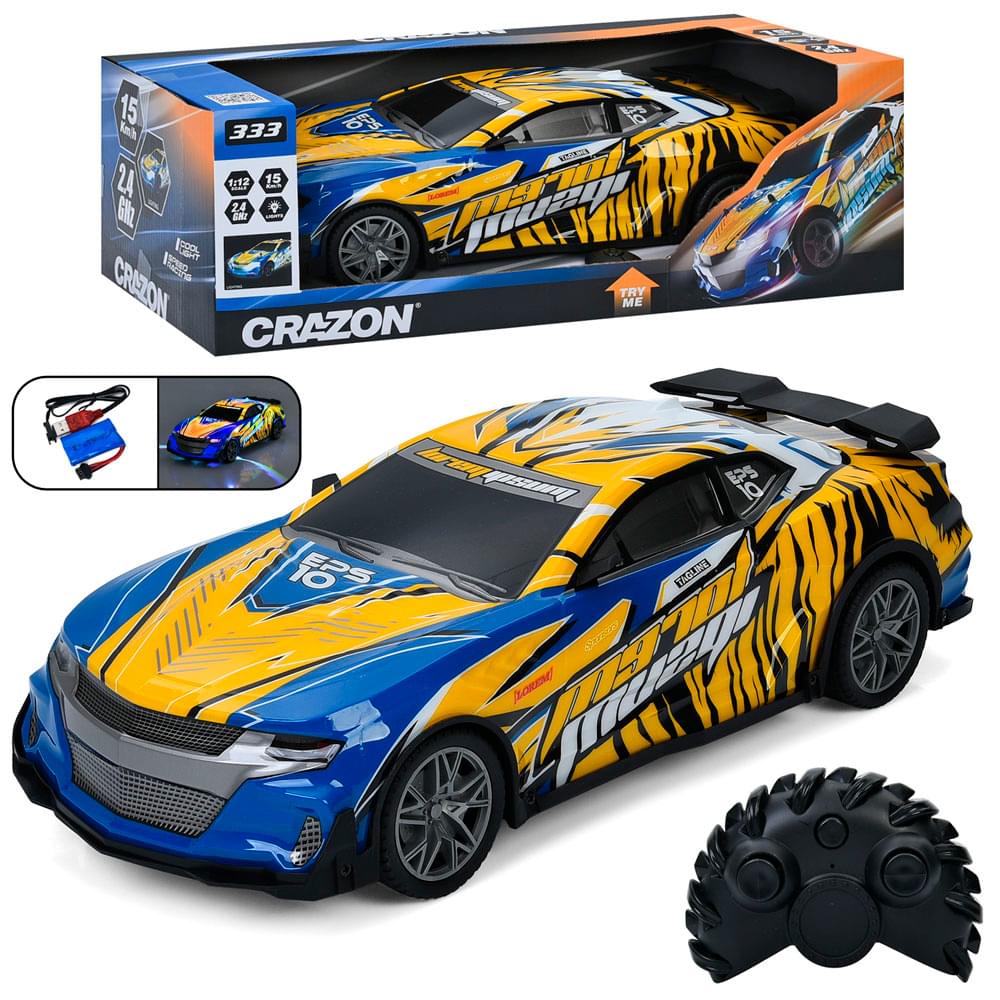 Р/К машина 2,4G, 1:12, акум, 39см, світло, гумові колеса, корпус не б'ється, USB-зарядне, в кор-ці, 44-21-16см /8/