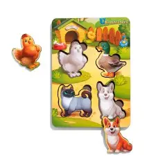 Вкладиші Домашні тварини 2 (фон з підказкою) 16×12×0,6 см Ubee