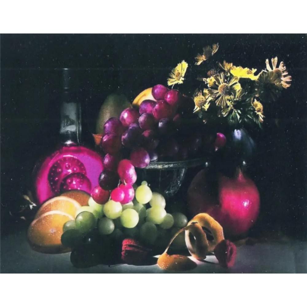 Алмазная мозаика по номерам 30*40 "Фрукты" карт уп. (холст на раме)