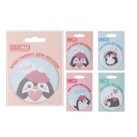 Блок для нотаток Penguin, з клейким шаром, діаметр 70 мм, 30 аркушів, 2 шт. в упаковці