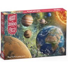 Пазли CherryPazzi 2000 "Планета Земля у просторі галактики" 70x100 см