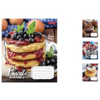 Зошити учнівські 60 аркушів лінія. 1В Homemade cake, зошит дя записів 10 шт. в упаковці