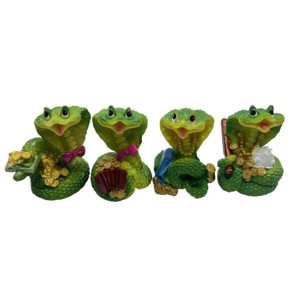 Сувенір керам. "Змія із золотом" 6см 4в.(90*4)