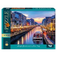 Пазли Danko Toys Naviglio Grande Canal in Milan, Italy, 1000 елементів, C13-07