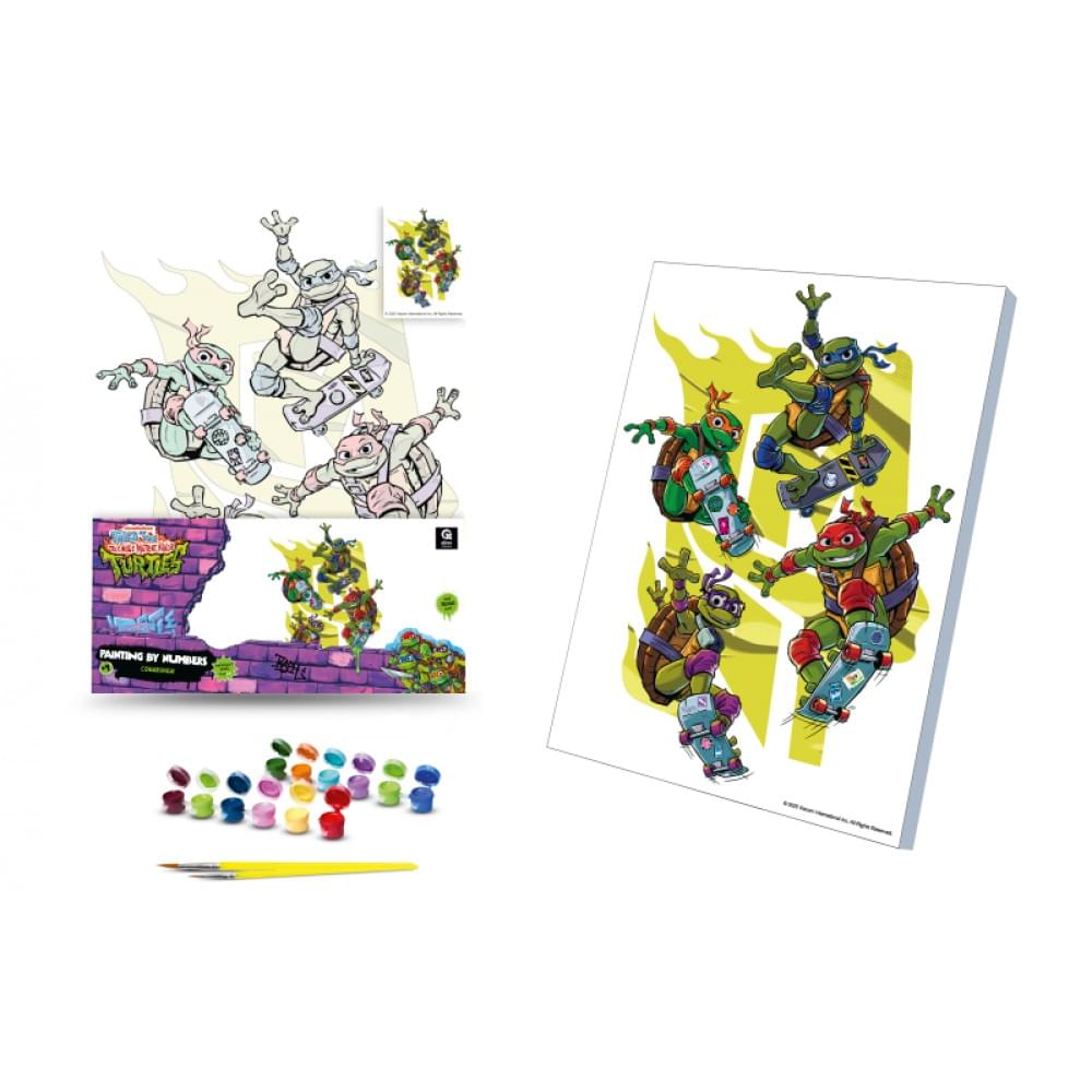 Набір для розпису по номерах Qbee "Черепашки Ніндзя: Кавабанга!" 30х40см QB914-013
