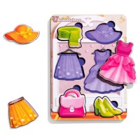 Дерев'яний пазл Одяг 2 з підказкою 16×12×0,6 см Ubee