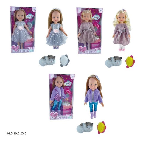 Лялька, RT230C-B/C/E, 40 см, з тваринкою та аксесуарами (В асортименті)