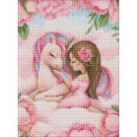 Набір з алмазною мозаїкою для дітей Казкова дружба AMO7954, 30x40 см