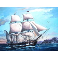 Алмазна мозаїка на підрамнику Фрегат 40×50 см 71717_BGLE