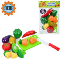 Продукти на липучці, овочі, ніж, дощечка, 16.5x24x7 см