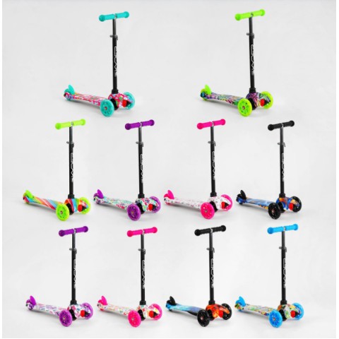 Самокат Mini Skyper, пластиковий, колеса PU 120 мм зі світлом, 112-40103 (В асортименті)