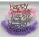 Обруч на голову "Корона ажурна зі стразами- Happy Birthday" 3кол.(50*12)