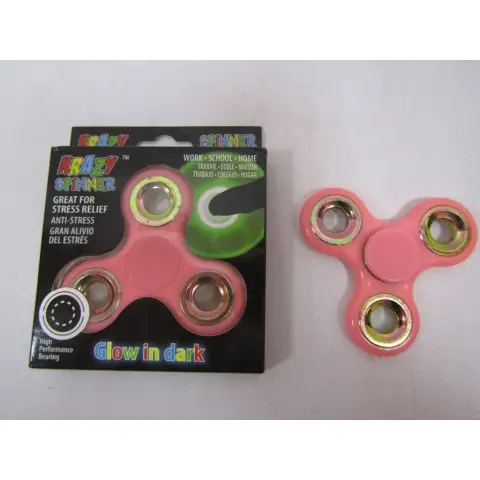 Спіннер фосфорний, рожевий, Glow in Dark